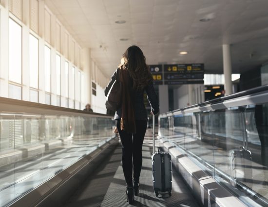 Woman traveling in airport